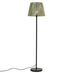 Vonkajšia stojaca lampa čierna so zeleným lanovým tienidlom IP44 - Virginia Jayla vyobraziť