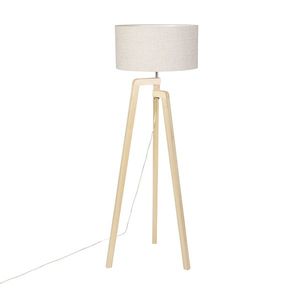 Stojaca lampa trojnožka drevená s tienidlom Pepper 50 cm - Puros vyobraziť