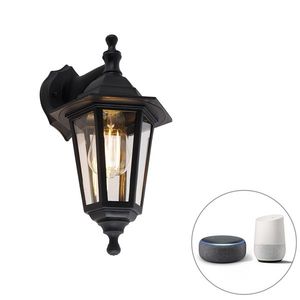 Inteligentná vonkajšia nástenná lampa čierna IP44 vrátane Wifi ST64 - New Haven vyobraziť