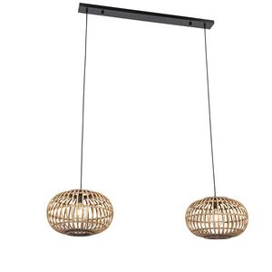 Orientálna závesná lampa bambus 2-svetlo - Amira vyobraziť