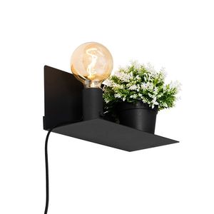 Moderná nástenná lampa čierna magnetická nastaviteľná - Muro vyobraziť