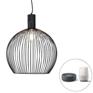 Inteligentné okrúhle závesné svietidlo čierne 50 cm vrátane Wifi G95 - Dos vyobraziť