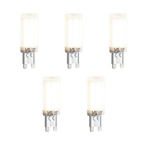 Sada 5 stmievateľných LED žiaroviek G9 s 3-stupňovým stmievaním, opálové, 4, 5 W, 500 lm, 4000 K vyobraziť