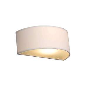 Rustikálna nástenná lampa polkruhová krémová - Drum vyobraziť