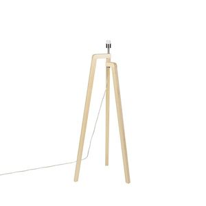 Stojaca lampa trojnožka drevo bez tienidla - Puros vyobraziť