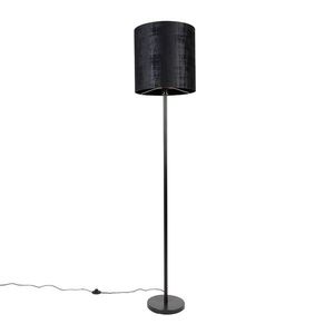 Moderná stojaca lampa s čiernym tienidlom čierna 40 cm - Simplo vyobraziť