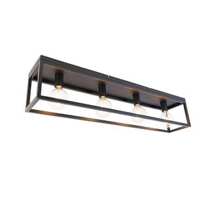 Priemyselné stropné svietidlo čierne 99, 5 cm 4-žiarovkové - Cage vyobraziť