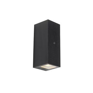 Nástenná lampa čierna 2-svetlo IP44 so senzorom súmraku - Baleno II vyobraziť