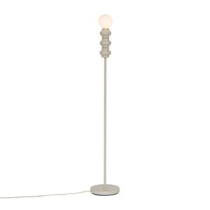 Retro stojacia lampa béžová s matným sklom - Fedde vyobraziť