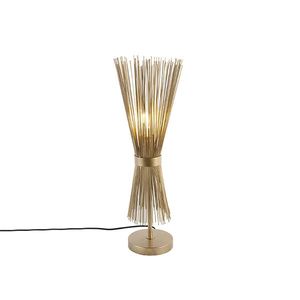 Rustikálna stolná lampa mosadz - Broom vyobraziť