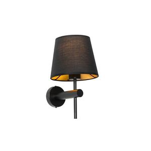 Moderná nástenná lampa čierna - Pluk vyobraziť