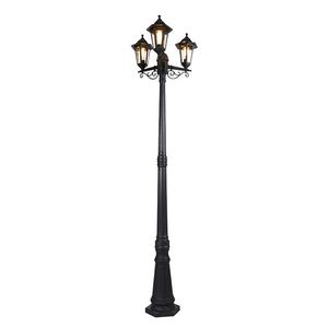 Klasická vonkajšia lampa čierna 3-svetlá IP44 - New Haven vyobraziť
