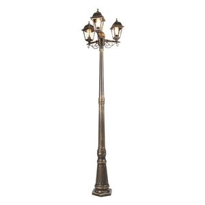 Klasická lampášová lampa antická zlatá 3-svetlo IP44 - Capital vyobraziť