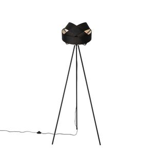 Moderná stojaca lampa čierna - Cloth vyobraziť