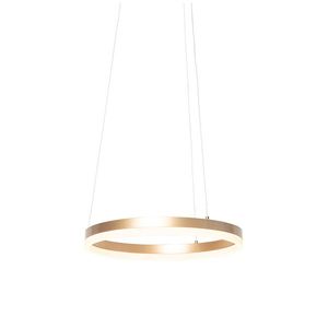 Dizajnové závesné svietidlo zlaté 40 cm vrátane LED s 3-stupňovým stmievaním - Anello vyobraziť