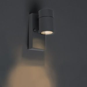 Vonkajšia nástenná lampa antracit IP44 so senzorom súmraku - Solo vyobraziť