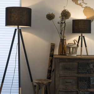 Sada stolovej a stojacej lampy s čiernym tienidlom - Pip vyobraziť