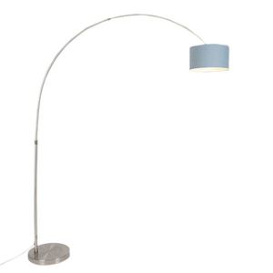 Obojková lampa z ocele s tienidlom 35/35/20 modrá nastaviteľná - XXL vyobraziť