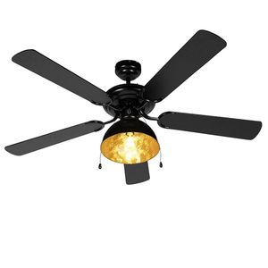 Stropný ventilátor čierny s béžovou farbou 130 cm s ťahacím káblom - Mistral Magna vyobraziť