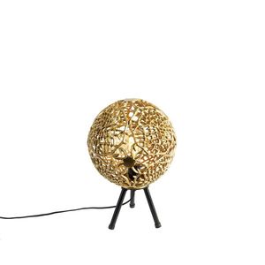 Art Deco stolná lampa trojnožka zlatá - Maro vyobraziť