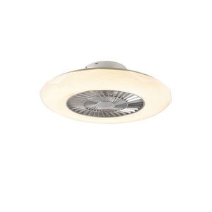 Stropný ventilátor strieborný s hviezdnym efektom 59cm vrátane LED stmievateľný s diaľkovým ovládaním - Clima vyobraziť