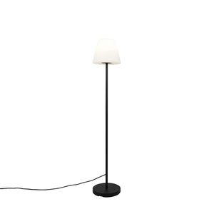 Vonkajšia stojaca lampa čierna s bielym tienidlom IP65 25 cm - Virginia vyobraziť