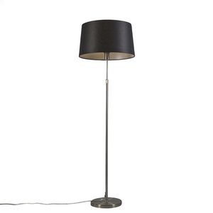 Stojaca lampa oceľ s tienidlom čierna 45 cm nastaviteľná - Parte vyobraziť