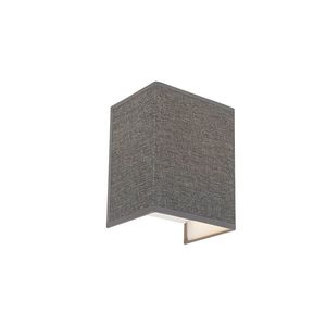 Moderná nástenná lampa juta sivá - Vete vyobraziť