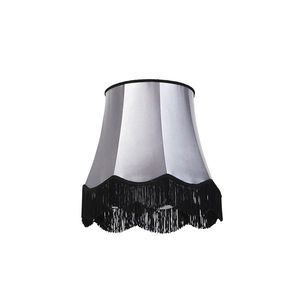 Hodvábny tienidlo čierny so sivou 45 cm - Granny vyobraziť