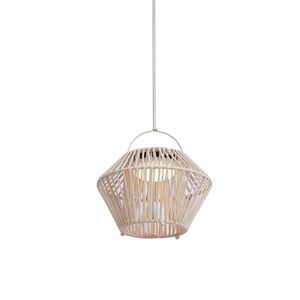 Boho stolná lampa béžová vrátane LED 3-stupňové stmievanie IP54 solárne nabíjanie - Duco vyobraziť