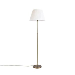Stojacia lampa bronzová so skladaným tienidlom krémovým 45 cm nastaviteľná - Parte vyobraziť