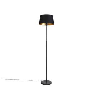 Stojaca lampa čierna s čiernym tienidlom 35 cm nastaviteľná - Parte vyobraziť