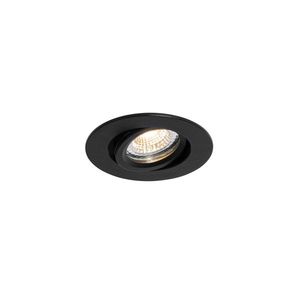 Zástenný bodový reflektor čierny výkyvný 6, 5 cm vrátane LED IP54 Ultra Slim - Pupil vyobraziť