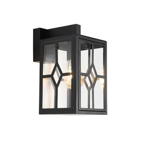 Klasická vonkajšia nástenná lampa čierna IP44 - Dover vyobraziť