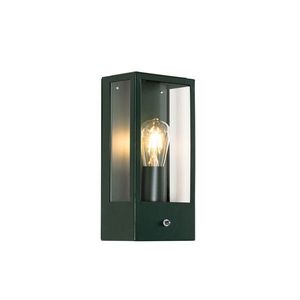 Vonkajšia nástenná lampa tmavozelená so senzorom súmraku IP44 - Rotterdam vyobraziť