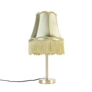 Klasická stolná lampa mosadz s tienidlom Granny zelená 30 cm - Simplo vyobraziť