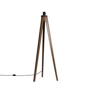 Rustikálna stojaca lampa trojnožka orechové drevo - Tripod Classic vyobraziť