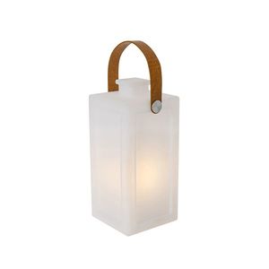 Moderná stolná lampa biela s efektom plameňa nabíjateľná IP44 - Stard vyobraziť