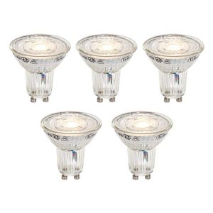 Sada 5 stmievateľných LED žiaroviek GU10 50 mm v Kelvinoch číra 4, 9 W 400 lm 2200 – 3000 K vyobraziť