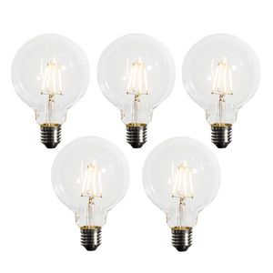 Sada 5 ks Stmievateľná LED žiarovka E27 G95 5W 450lm 2200K vyobraziť