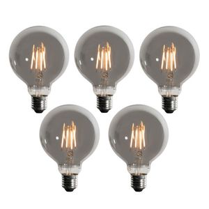 Sada 5 stmievateľných LED žiaroviek E27 s 3 stupňami dymu G95 4W 200 lm 1900K vyobraziť