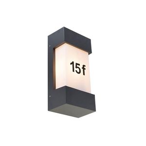 Moderná vonkajšia nástenná lampa tmavosivá IP44 - Tide vyobraziť