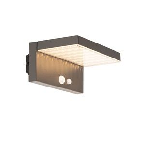 Vonkajšia nástenná lampa tmavosivá vrátane LED a stmievateľného svetla na solárny pohon - Sunnie vyobraziť