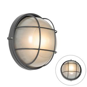 Priemyselná vonkajšia nástenná lampa tmavosivá IP44 - Hanneke vyobraziť