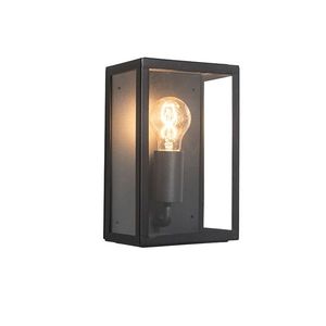 Priemyselná vonkajšia nástenná lampa čierna so sklom 25, 5 cm IP44 - Rotterdam vyobraziť