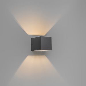 Moderná nástenná lampa tmavosivá - Transfer vyobraziť