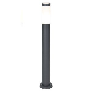 Antracitovo šedý stĺpikový svietidlo 80 cm IP44 opál - Rox vyobraziť