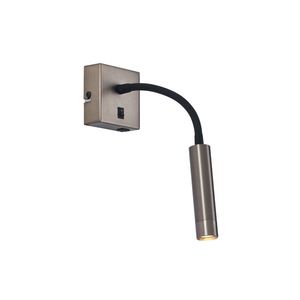 Moderné nástenné svietidlo Gunmetal s portom USB-C - Gosna vyobraziť