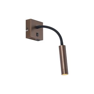 Moderné bronzové nástenné svietidlo s portom USB-C - Gosna vyobraziť