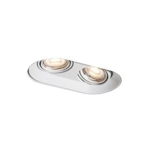 Okrúhle zapustené bodové svetlo biele GU10 50 mm 2-svetlo - Hubs vyobraziť